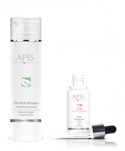 APIS Eksfoliacja ZESTAW - kwas azelainowy 30% 30ml + żel neutralizujący 200ml