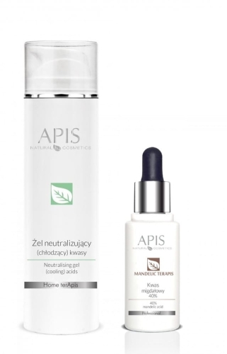 APIS Eksfoliacja ZESTAW - kwas migdałowy 40% 30ml + żel neutralizujący 200ml
