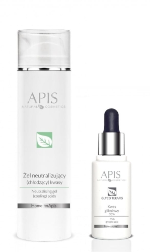 APIS Eksfoliacja ZESTAW - kwas glikolowy 35% 30ml + żel neutralizujący 200ml