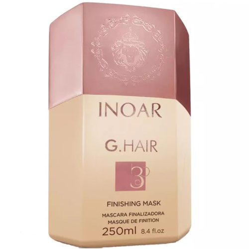 INOAR G.HAIR Finishing Mask - Maska do zabiegu keratynowego prostowania do włosów niesfornych i trudnych 250ml
