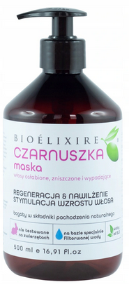 BIOELIXIRE - Maska z czarnuszką do zniszczonych i wypadających włosów 500ml