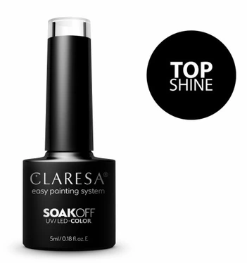 CLARESA Top shine - Top nabłyszczający do lakierów hybrydowych 5ml