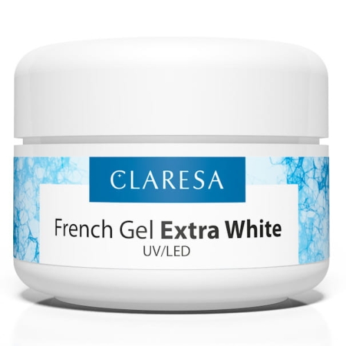 CLARESA French gel Extra white - Żel budujący Biały 25g