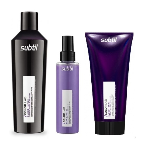 SUBTIL Color Lab Blond Infini -  Szampon 300ml +  Odżywka 150m + Maska 200ml do włosów blond ZESTAW 