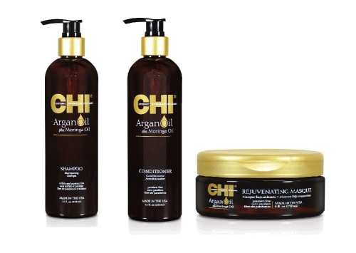 CHI ARGAN OIL - Zestaw z olejkiem arganowym Szampon 355ml + Odżywka 355ml + Maska 237ml