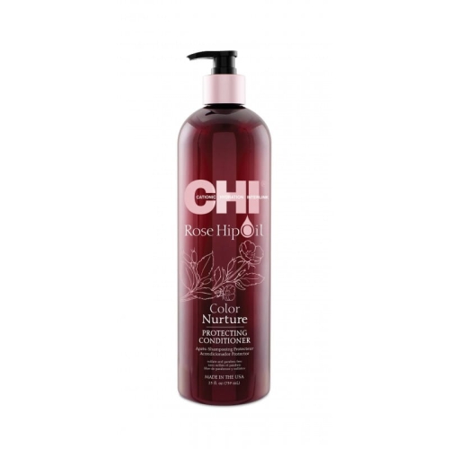 CHI Rose Hip Oil -  Odżywka ochronna z olejkiem różanym 739ml Włosy farbowane 