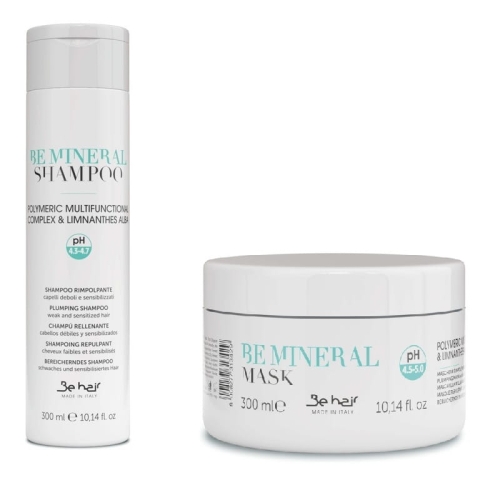 BE HAIR BE MINERAL Plumping szampon+ maska mineralizujące ZESTAW