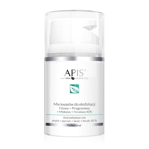 Apis Mix kwasów do eksfoliacji Fitowy + Pirogronowy + Mlekowy + Ferulowy 40% 50ml