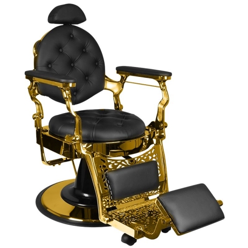 GABBIANO Fotel barberski GIULIO GOLD czarny