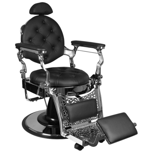 GABBIANO Fotel barberski GIULIO SILVER czarny 