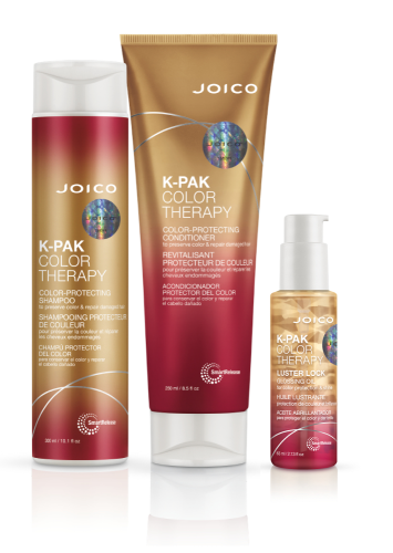 JOICO K-PAK COLOR THERAPY Szampon 300ml + Odżywka 250ml + Olejek 63ml ZESTAW do włosów farbowanych