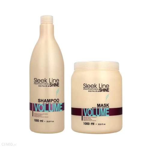 Stapiz Sleek Line Volume Zestaw na objętość Szampon 1000ml + Maska 1000ml