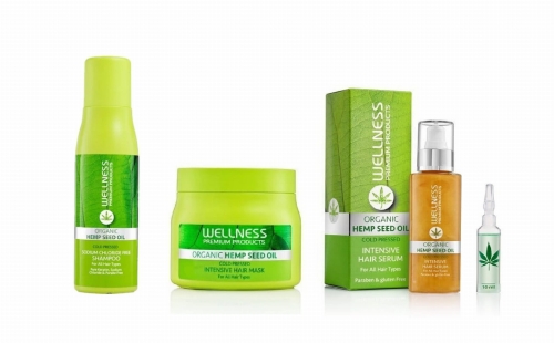 Wellness Premium Zestaw regenerujący do włosów cienkich i lekko kręconych Szampon 500ml Maska 500ml Serum 100ml Ampułka 10ml
