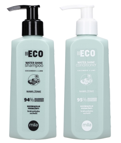 Mila be eco water shine Zestaw nawilżający szampon 250ml odżywka 250ml