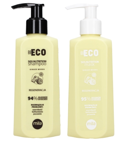 Mila be eco sos nutrition Zestaw regenerujący do włosów szampon 250ml maska 250ml