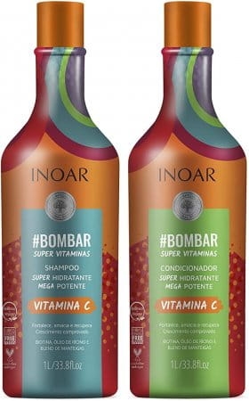 Inoar bombar Zestaw regenerujący do włosów szampon i odżywka 2x1000ml