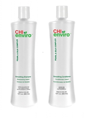 Chi Enviro Zestaw wygładzający szampon + odżywka 2x355ml