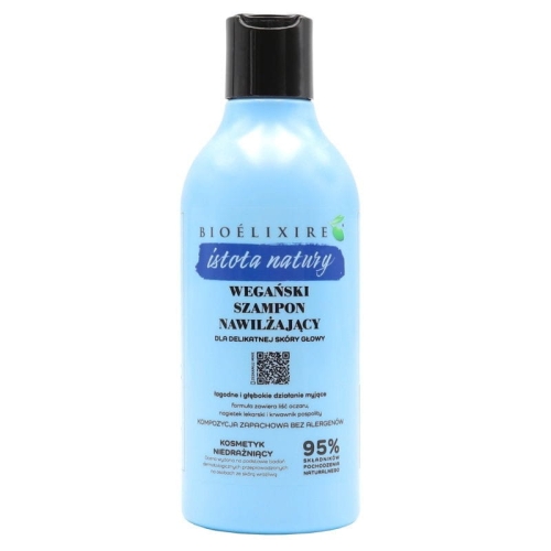 Bioelixire istota natury Wegański szampon nawilżający do wrażliwej skóry głowy 400ml