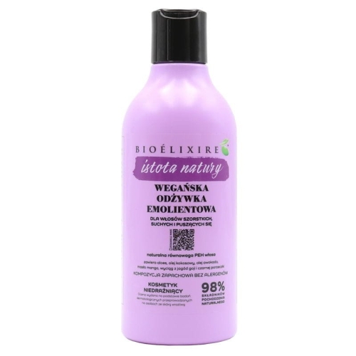 Bioelixire istota natury Wegańska odżywka emolientowa do włosów suchych 400ml 
