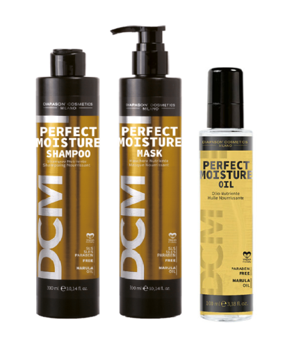 Diapason perfect moisture Zestaw nawilżający do włosów szampon 300ml maska 300ml olejek 100ml
