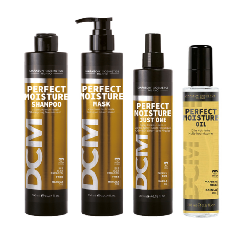 Diapason perfect moisture Zestaw nawilżający do włosów szampon 300ml maska 300ml odżywka w sprayu 200ml olejek 100ml