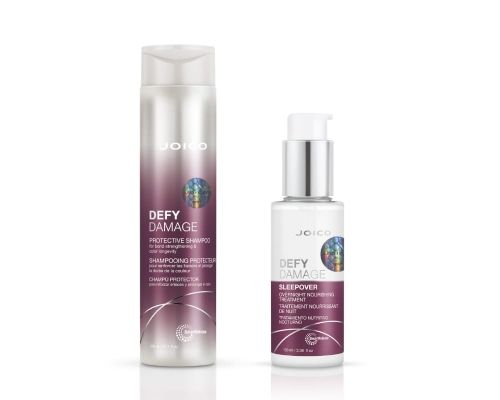 Joico defy damage Zestaw szampon do włosów 300ml odżywka bez spłukiwania sleepover 100ml
