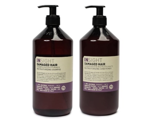 Insight Damaged hair Zestaw do włosów zniszczonych szampon 900ml odżywka 900ml