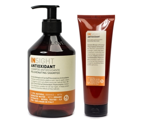 Insight Antioxidant Zestaw odmładzający do włosów szampon 400ml maska 250ml
