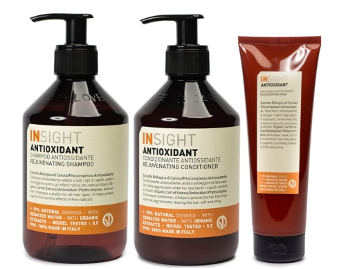 Insight Antioxidant Zestaw odmładzający do włosów szampon 400ml odżywka 400ml maska 250ml