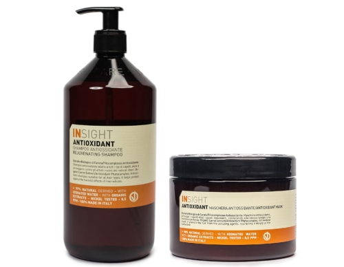 Insight Antioxidant Zestaw odmładzający do włosów szampon 900ml maska 500ml