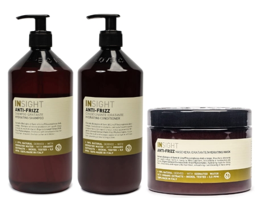 Insight Anti-frizz Zestaw nawilżająco-wygładzający do włosów szampon 900ml odżywka 900ml maska 500ml