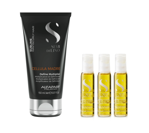 Alfaparf cellula madre Zestaw serum definiujące do włosów kręconych i falowanych 150ml i Ampułki Beauty genesis 3x13ml