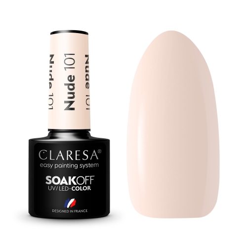 Claresa lakiery hybrydowe Kolory nude i biały 5ml
