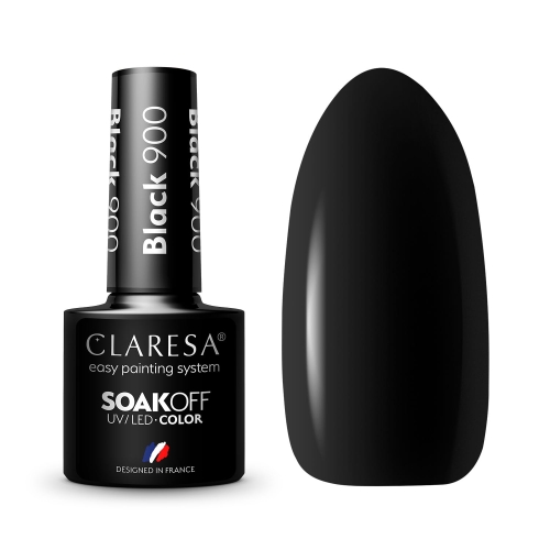 Claresa lakiery hybrydowe Kolory szare i czarny 5ml