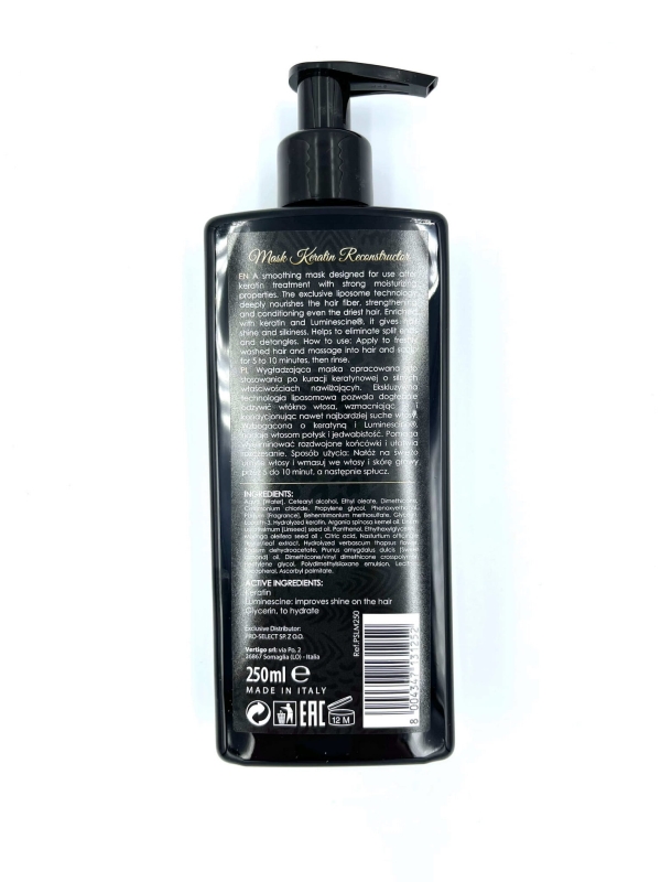 Recoplast Nano Keratin Maska wygładzająca do włosów po keratynowym prostowaniu 250ml.jpg