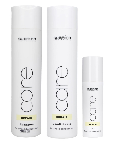 Subrina repair Zestaw regenerujący do włosów szampon 250ml odżywka 250ml i olejek 50ml