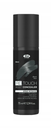Lisap retouch Spray koloryzujący włosy na odrosty Black czarny 75ml