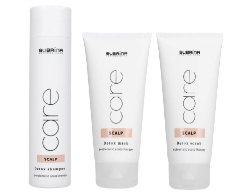 Subrina scalp detox Zestaw oczyszczający do włosów i skóry głowy szampon 250ml maska 150ml peeling 150ml