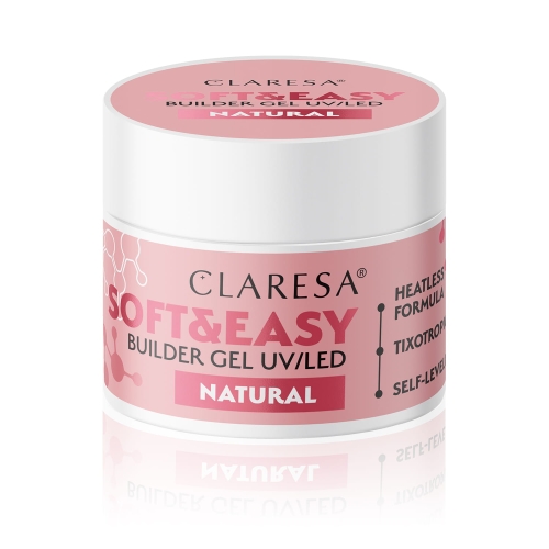 Claresa soft&easy builder gel Żel budujący do paznokci natural 45g