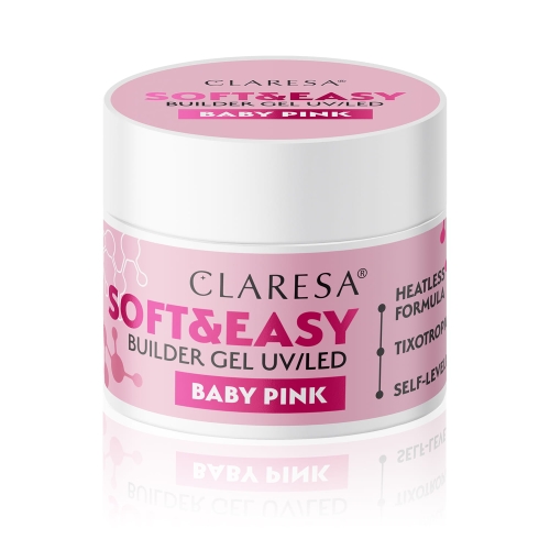 Claresa soft&easy builder gel Żel budujący do paznokci baby pink 12g