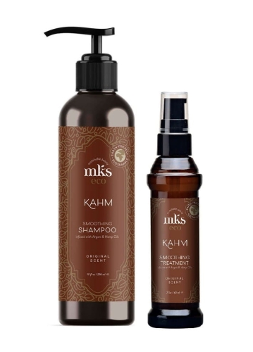 MKS eco kahm smoothing Zestaw wygładzający do włosów szampon 296ml i krem 60ml