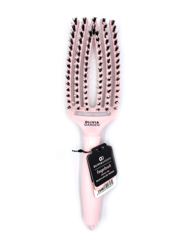 Olivia Garden  Finger Brush Szczotka rozczesująco-masująca Pastelowy róż M