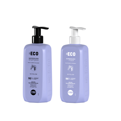 Mila be eco superb blond Zestaw ochładzający kolor do włosów blond szampon i maska 2x250ml