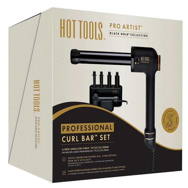 Hot Tools Lokówka łamana z wymiennymi końcówkami Curl bar set black
