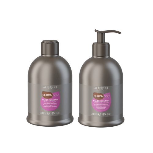 Alter ego chromego silver Zestaw neutralizujący żółte tony do włosów blond Szampon 300ml Odżywka 300ml
