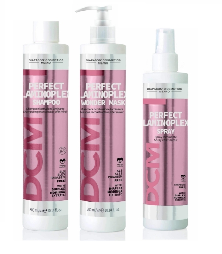 Diapason laminoplex Zestaw do laminacji szampon 300ml maska 300ml spray 150ml
