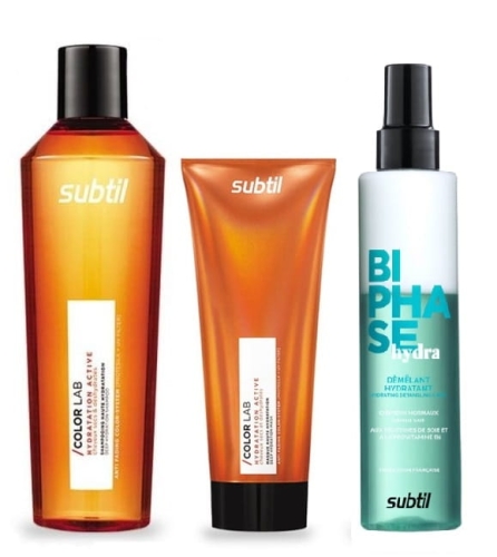 SUBTIL Color Lab Hydration Active szampon + maska + odżywka do włosów suchych ZESTAW