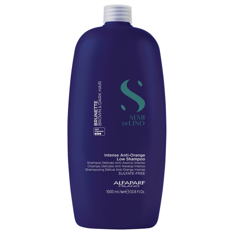 Alfaparf sdl anti-orange Szampon niebieski do włosów brązowych, kasztanowych i ciemniejszych 1000ml