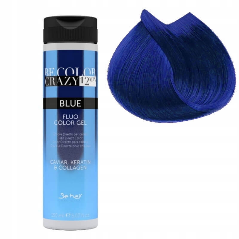 Be hair be color crazy Żelowa farba 12 minut toner do włosów niebieski blue 150ml (1).jpg