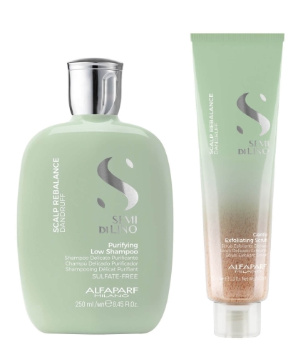 ALFAPARF SDL SCALP REBALANCE PURIFYING Zestaw przeciwłupieżowy Szampon 250ml + peeling 150ml